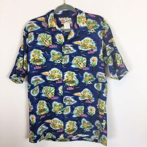 Hilo Hattie Big Kahuna Printed Hawaiian Shirt Size M